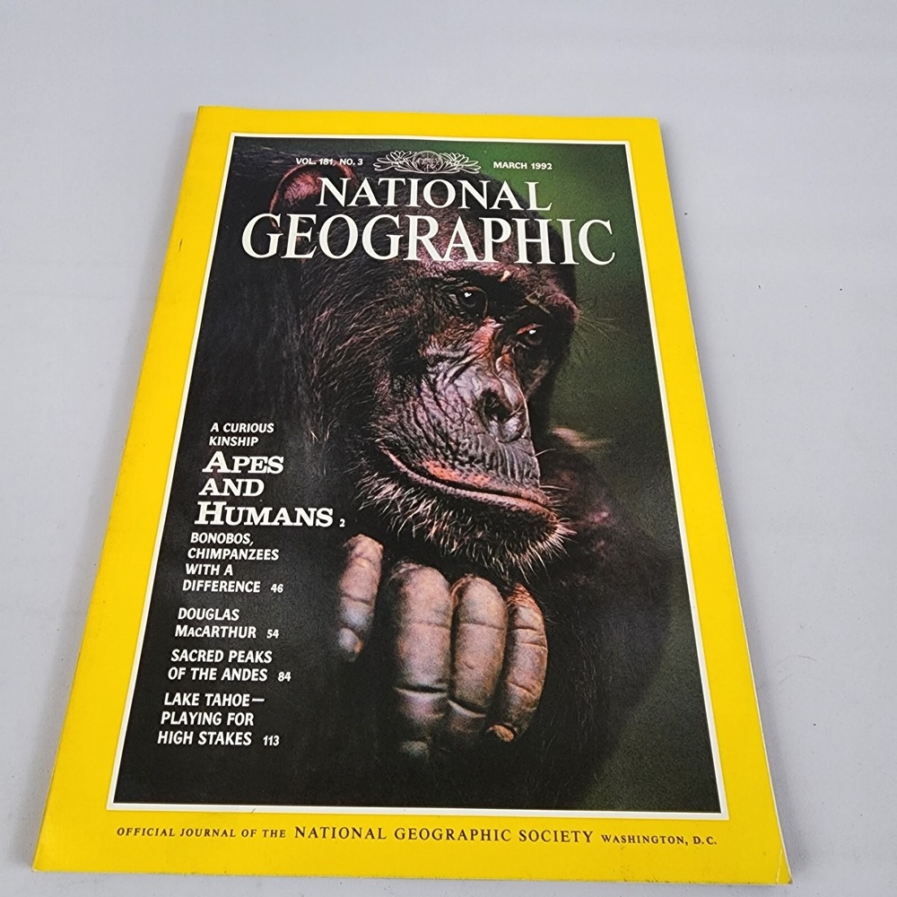 National Geographic Magazine March 1992 No Insert
